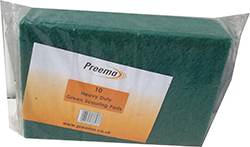 Green scouring pads